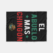 El Abuelo Mas Chingon Spaanse dag van de vaders va Fleece Deken (Voorkant (Horizontaal))