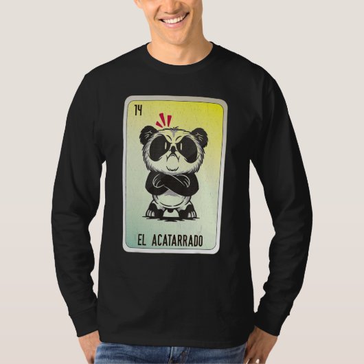 El Acatarrado Mexican Slang Lottery Bingo Cards T-shirt (Voorkant)