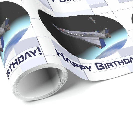 El Al Maslool Space Shuttle Cadeaupapier (Rol Hoek)