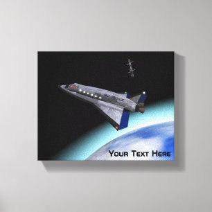 El Al Maslool Space Shuttle Canvas Afdruk