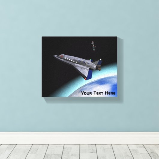 El Al Maslool Space Shuttle Canvas Afdruk (Insitu (Houten vloer))