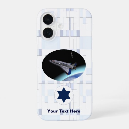 El Al Maslool Space Shuttle iPhone 16 Hoesje (Achterkant)