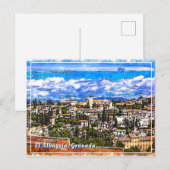 El Albayzín, Granada, Andalusië, Spanje. Briefkaart (Voorkant / Achterkant)