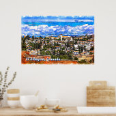 El Albayzín, Granada, Andalusië, Spanje. Poster (Keuken)