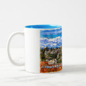 El Albayzín, Granada, Andalusië, Spanje. Tweekleurige Koffiemok (Links)