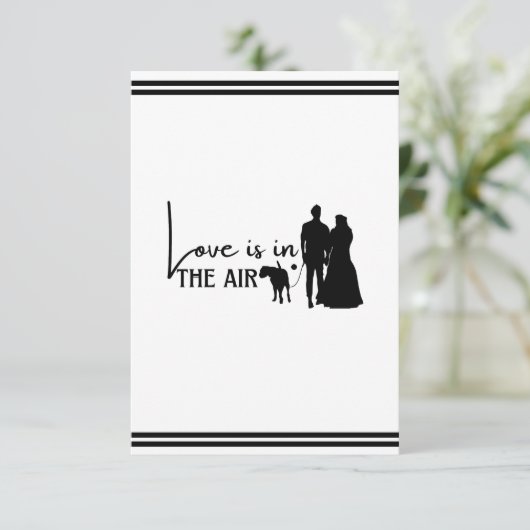 El amor de pareja de perros está en el aire (Staand voorkant)