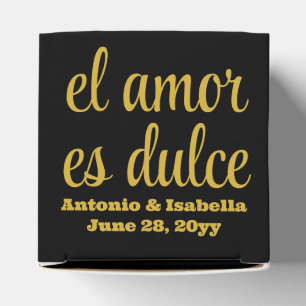 El amor es dulce bruiloft receptie traktatie voor  bedankdoosjes