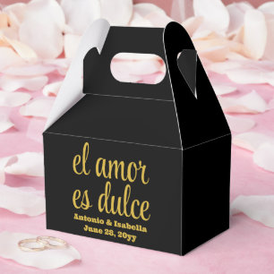El amor es dulce bruiloft receptie traktatie voor bedankdoosjes