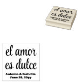 El amor es dulce bruiloft receptie traktatie voor  rubberstempel (Gestempeld)