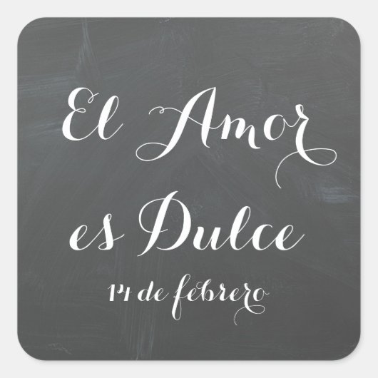 El Amor es Dulce- Pas deze stickers aan (Voorkant)
