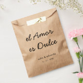 El Amor es Dulce Wedding Bedankt Cookie snoep Bedankzakje (Gezegeld)