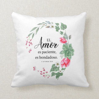 El amor es paciente, es bondadoso 1corintios kussen