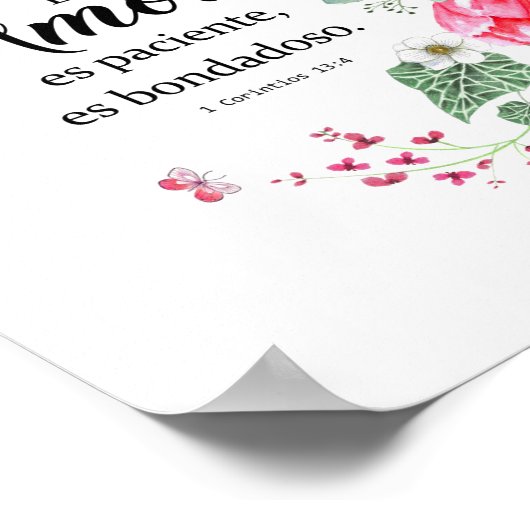 El amor es paciente, es bondadoso 1corintios poster (Hoek)