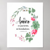 El amor es paciente, es bondadoso 1corintios poster (Voorkant)