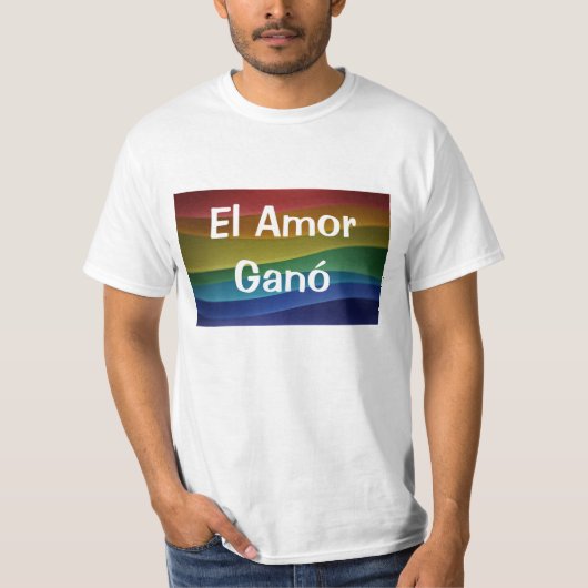 El Amor Ganó - mannen T-shirt (Voorkant)