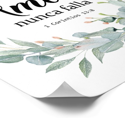 EL AMOR NUNCA FALLA POSTER (Hoek)