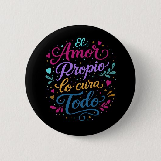 El amor propio lo cura todo. ❤️ ronde button 5,7 cm (Voorkant)