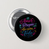 El amor propio lo cura todo. ❤️ ronde button 5,7 cm (Voorkant /achterkant)
