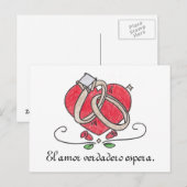 El amor verda dero espera. briefkaart (Voorkant / Achterkant)