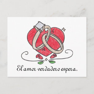 El amor verda dero espera. briefkaart