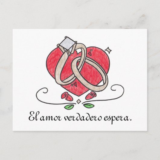 El amor verda dero espera. briefkaart (Voorkant)