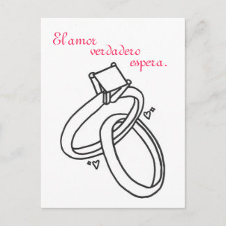 El amor verda dero espera. briefkaart