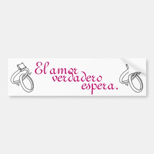 El amor verda dero espera bumpersticker (Voorkant)