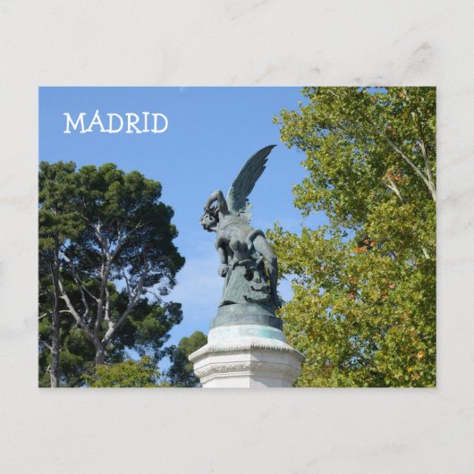 El Angel Caido, Retiro Park, Madrid Briefkaart (Voorkant)