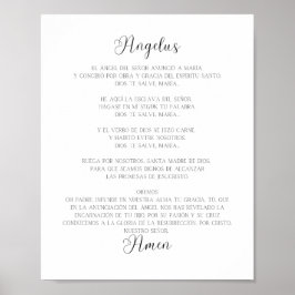 El Angelus Spaans Gebed Poster