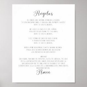 El Angelus Spaans Gebed Poster