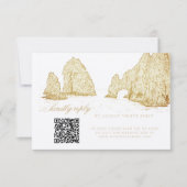 El Arco Cabo San Lucas Kindly Reply QR Code RSVP Kaartje (Voorkant)