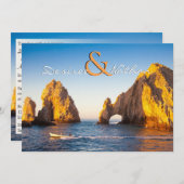 El Arco - Cabo San Lucas Wedding Invitation Kaart (Voorkant / Achterkant)