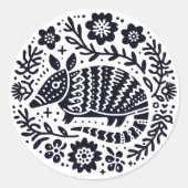 El Armadillo Ronde Sticker (Voorkant)