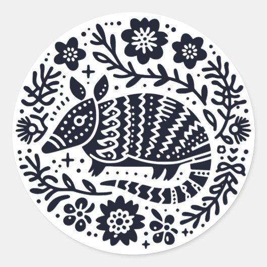 El Armadillo Ronde Sticker (Voorkant)