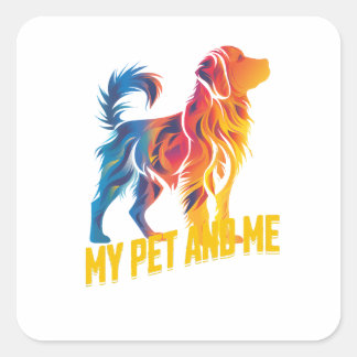El Arte de Amar: Capturando la Esencia de Tu Masco Vierkante Sticker