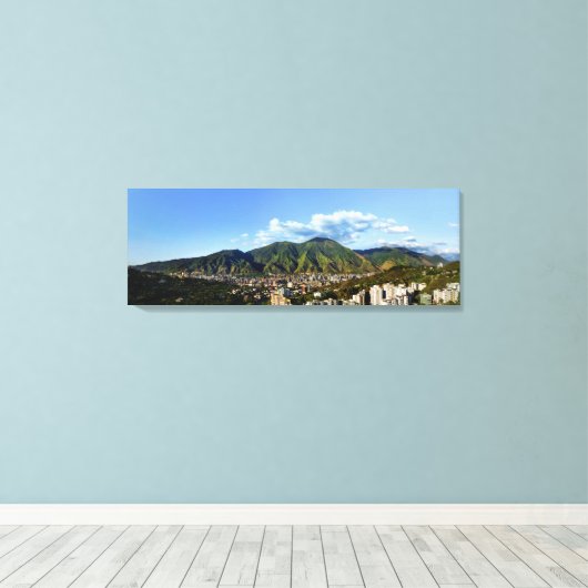 El Avila de día - MAXIMA RESOLUCIÓN Canvas Afdruk (Insitu (Houten vloer))