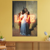 El Bacio Remix – Neon “LOVE” Wall Art & Merch Canvas Afdruk (Insitu (Woonkamer))