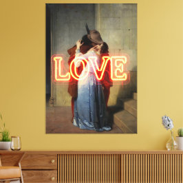 El Bacio Remix – Neon “LOVE” Wall Art & Merch Canvas Afdruk