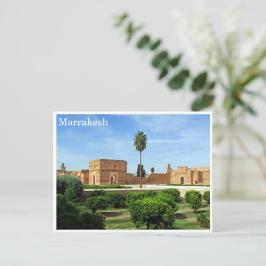 el badi marrakesh briefkaart (Staand voorkant)