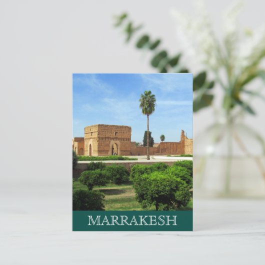el badi palace marrakesh briefkaart (Staand voorkant)