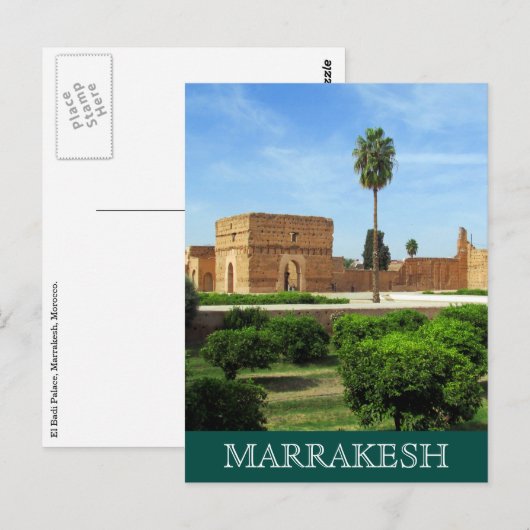 el badi palace marrakesh briefkaart (Voorkant / Achterkant)