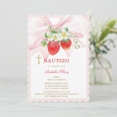 El Bautizo invitación de nuestra hi Invitation Kaart (Staand voorkant)