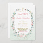 El Bautizo invitación de nuestra hi Kaart (Voorkant / Achterkant)