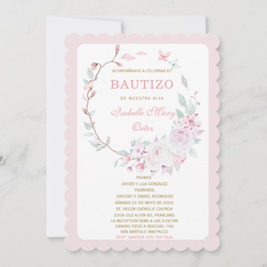 El Bautizo invitación de nuestra hija Kaart (Voorkant)