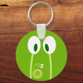 El bebé caracol wordt ondergesneeuwd in de prullen sleutelhanger (Voorkant)