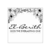 El-Berith Hebreeuwse namen van God Typografie Rubberstempel (Afrduk)