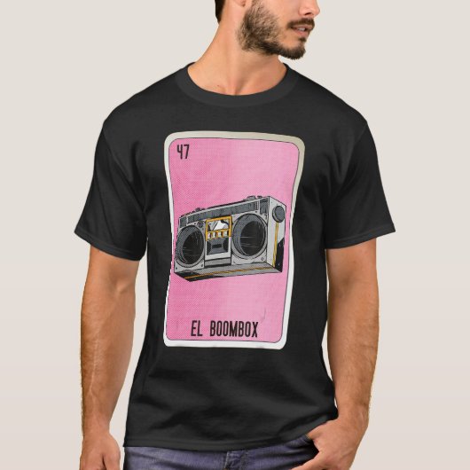 El Boombox Mexican Slang Lottery Bingo Cards T-shirt (Voorkant)