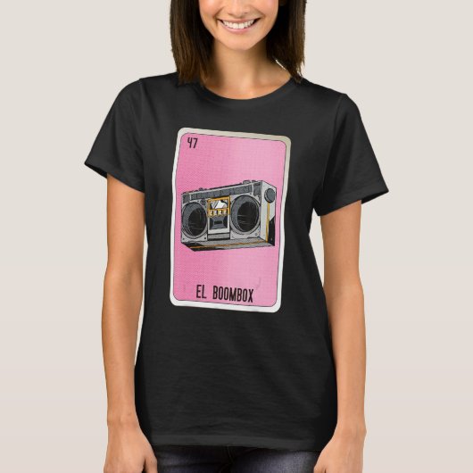 El Boombox Mexican Slang Lottery Bingo Cards T-shirt (Voorkant)