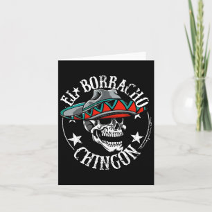 El Borracho Chingon Mexicaanse Suikerschedel Cinco Kaart
