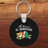 El Borracho Tacos Grappig Drink Humor Sleutelhanger (Voorkant)